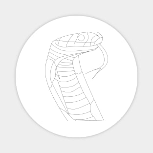 wild snake in line art tattoo design ecopop Magnet